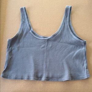 Set active Women’s Ribbed Tank Crop Top - gray